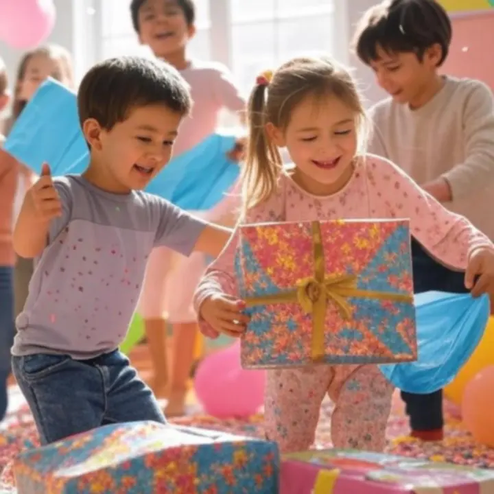 Kolorowy baner promocyjny z dziećmi i napisem wyprzedaż